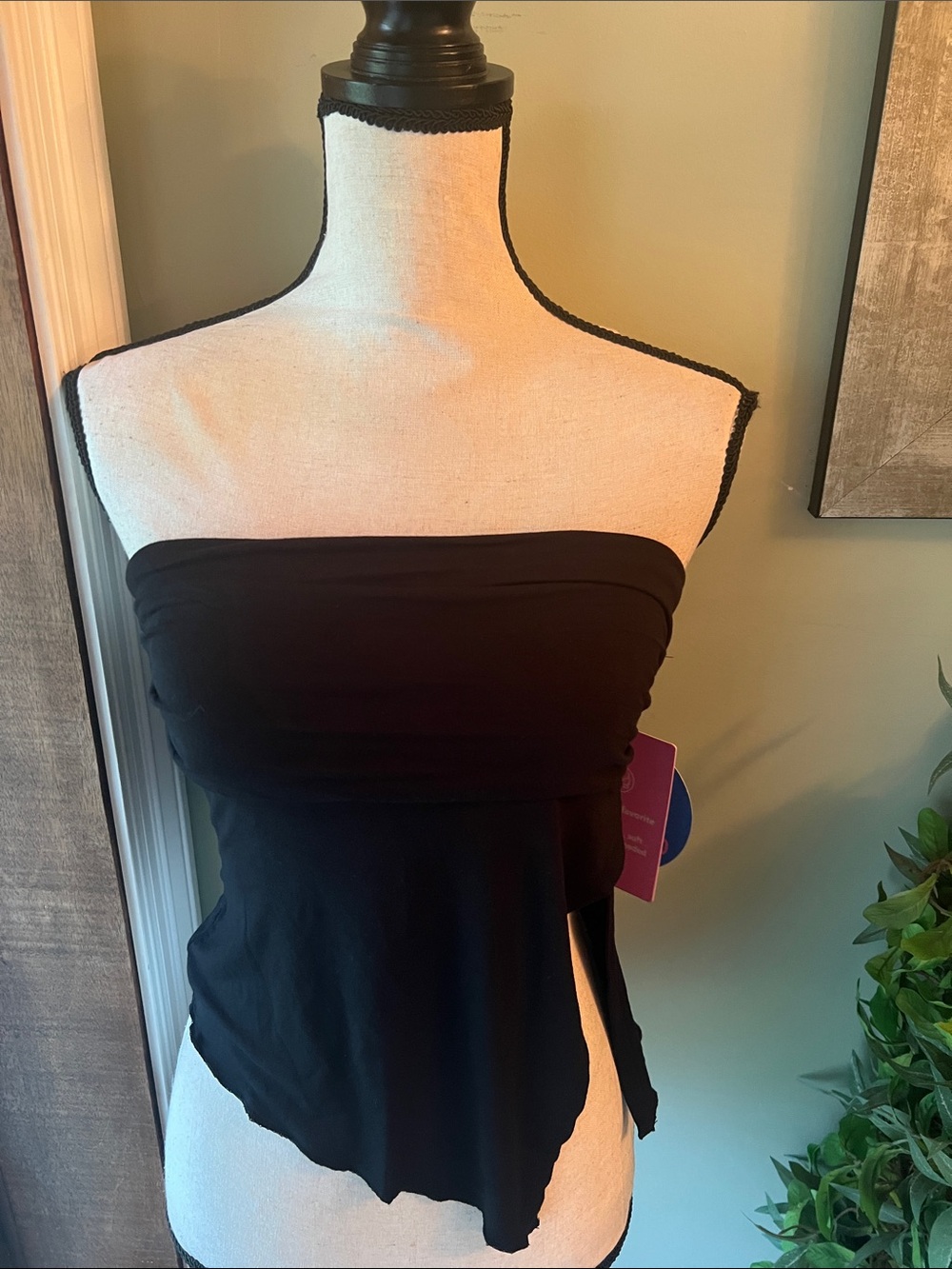 Blue Riot Black Strapless Tube Top